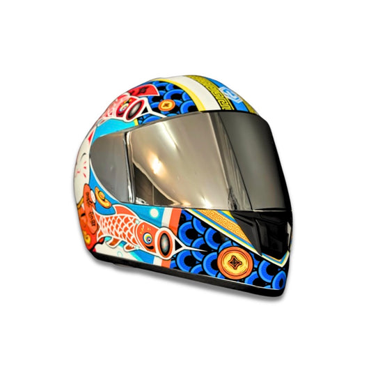 Full Face Helmet Asian-inspired graphic